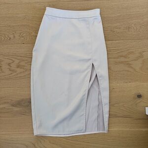 Aritzia/Babatin White Silk Skirt